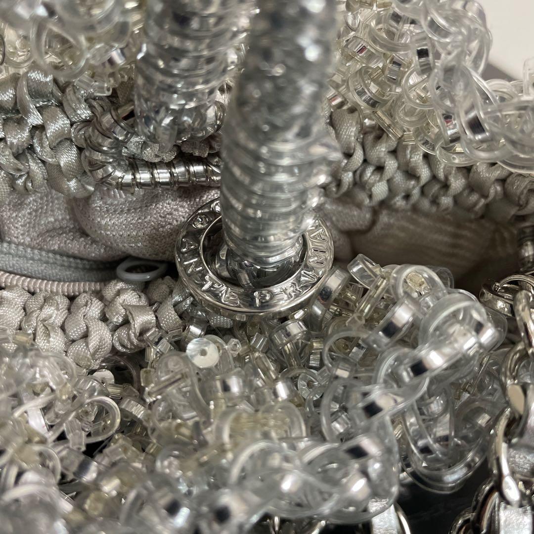 アンテプリマ ワイヤーバッグ リボンチャーム シルバー 2WAY