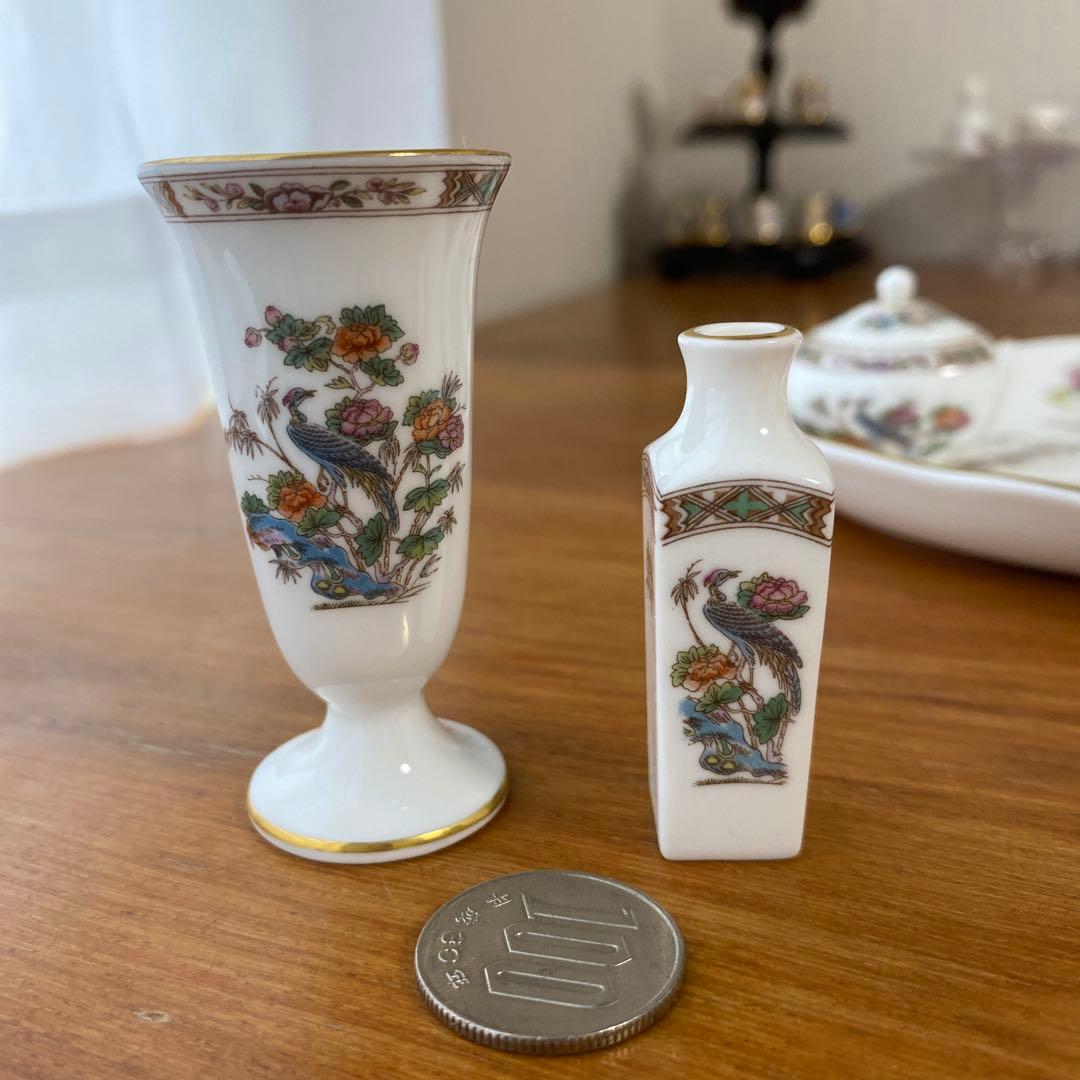 ウェッジウッド クタニクレーン ミニチュアセット 黒壺 14ピース