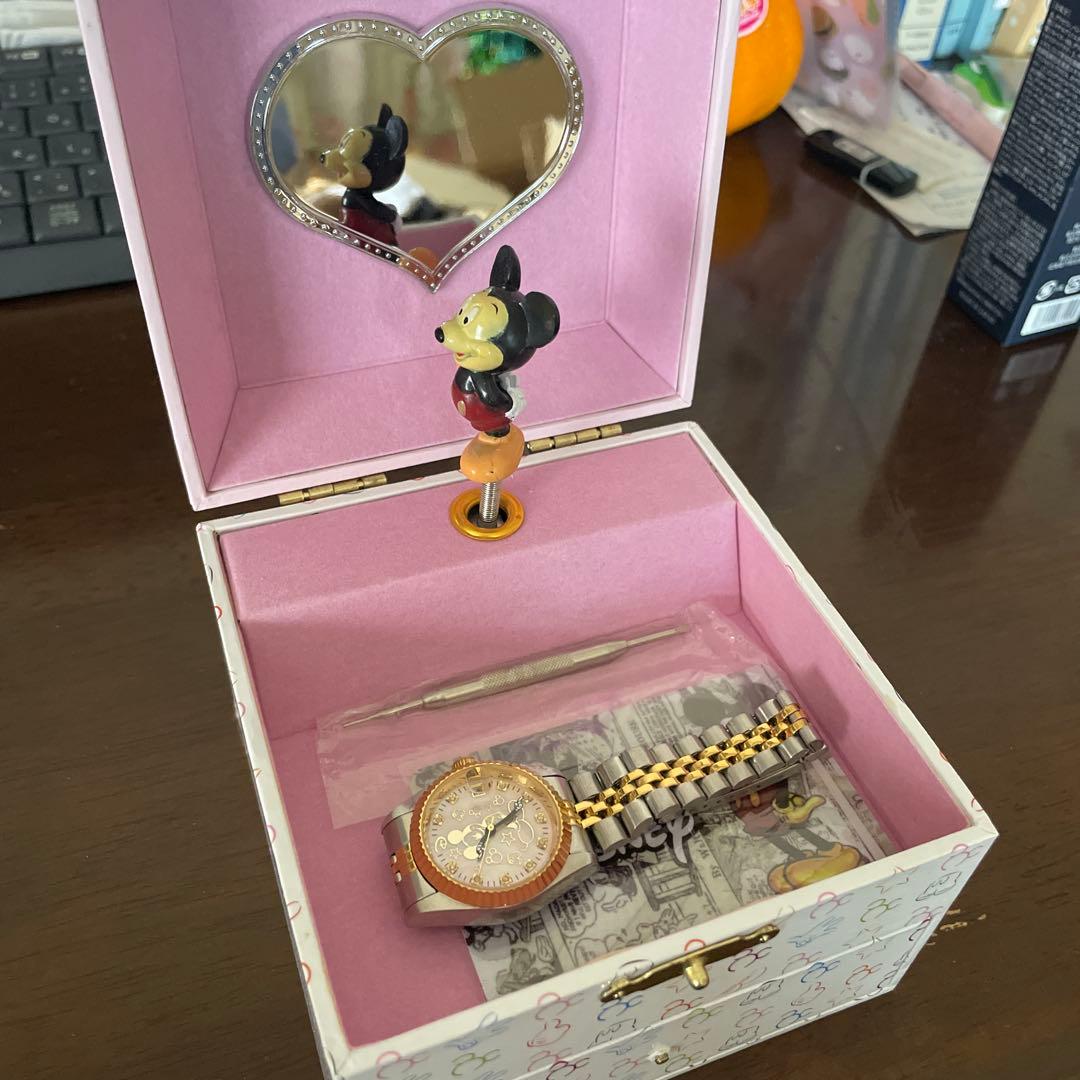 ミッキーマウス ジュエリーボックス 時計付き