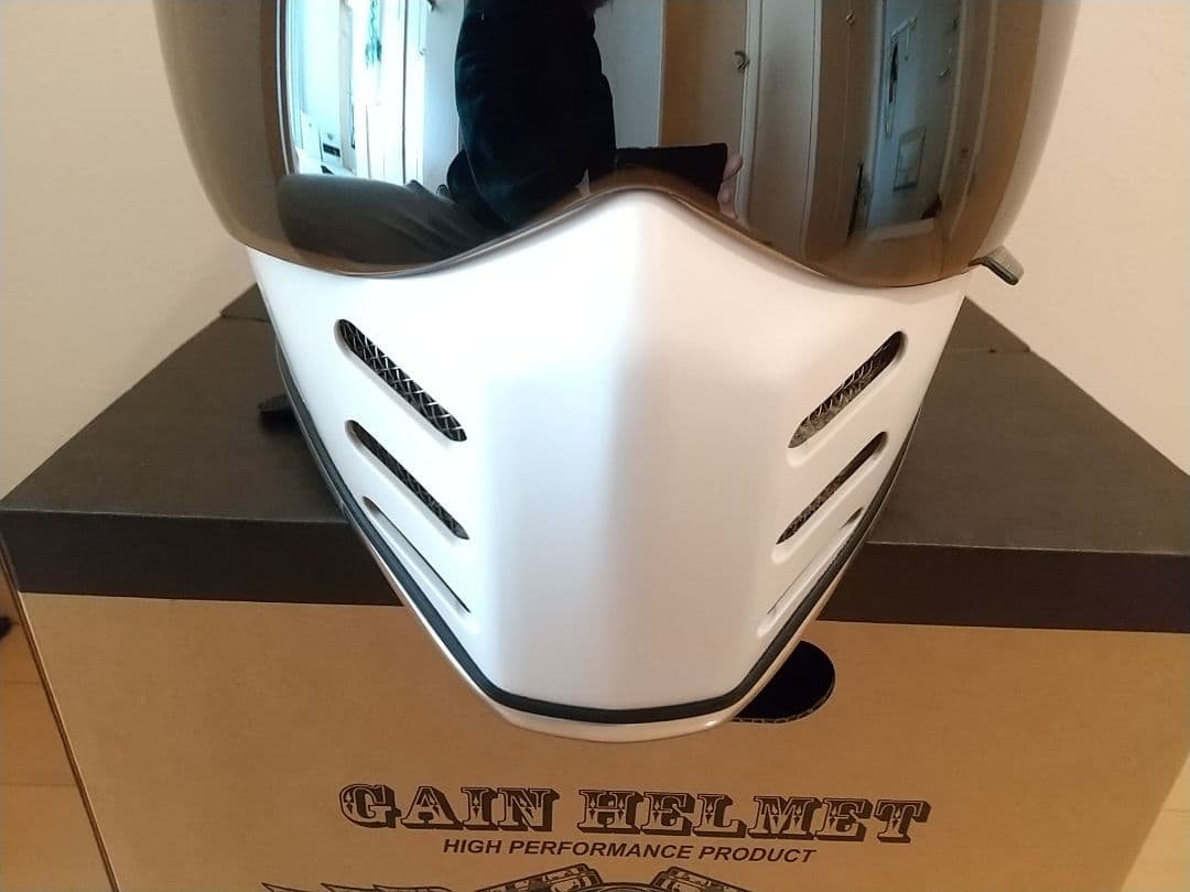 RIDEZ フルフェイス ヘルメット ホワイト マット M スモークシールド