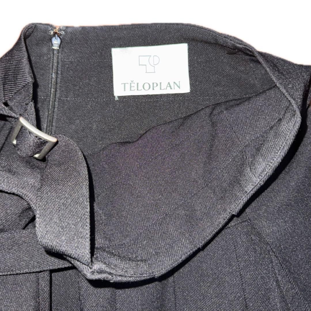 TELOPLAN obrecht skirt プリーツスカート ブラック