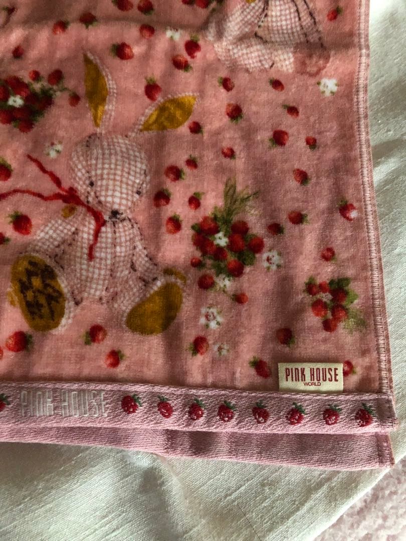 ピンクハウス ギンガムうさぎタオルセット PINK HOUSE 重た ギンガム