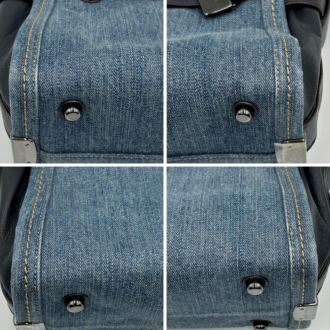 美品✨coach コーチ スワッガー27 ハンドバッグ デニム レザー 2way