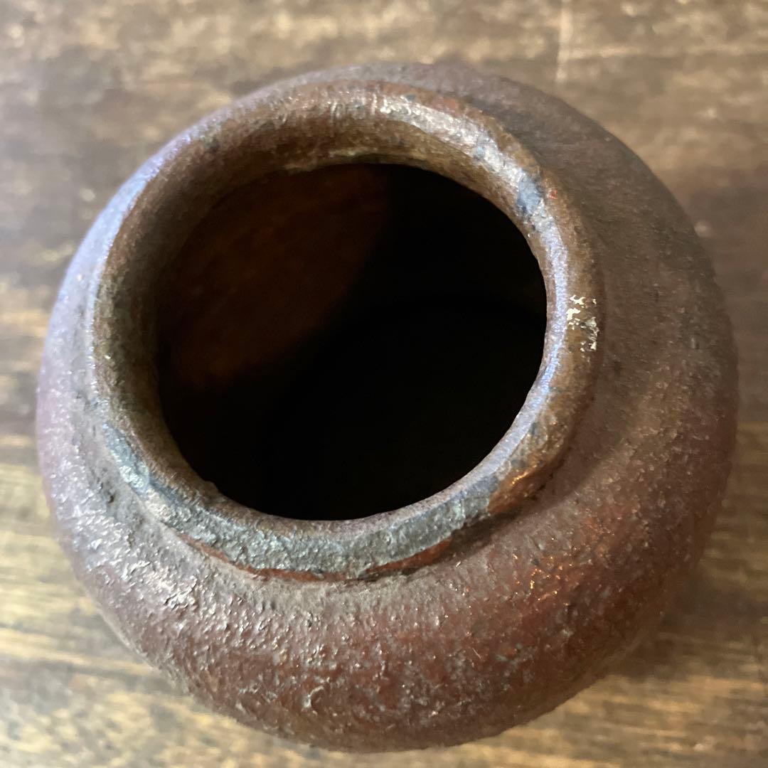 古備前小壷江戸中期頃お歯黒壺古越前常滑花器花入古美術骨董李朝