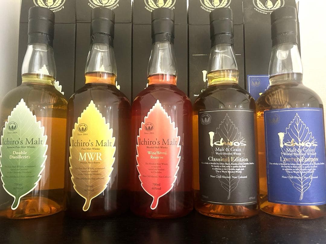 イチローズモルト リーフシリーズ 5種 入手困難イチローズモルト5本
