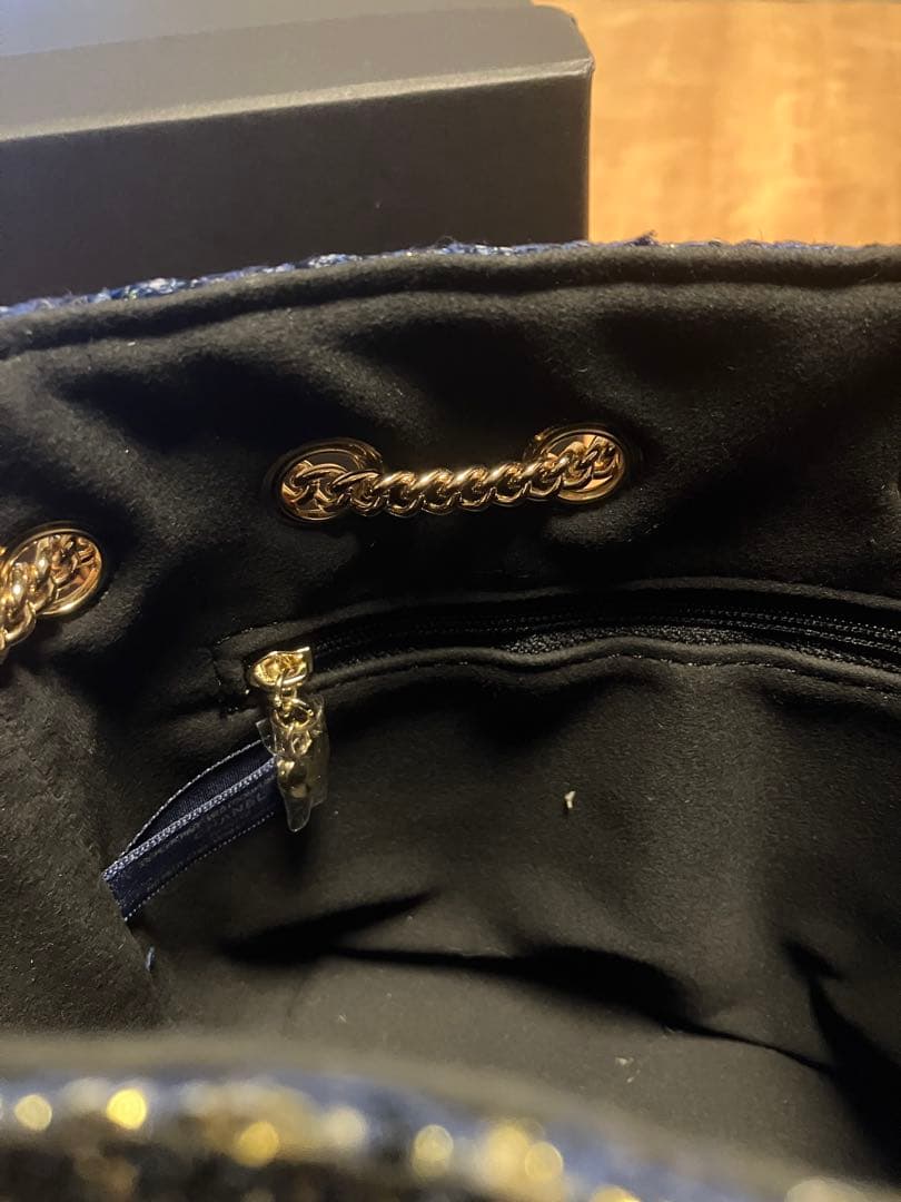 【非売品】希少 CHANELシャネル ノベルティ ネイビーツイードバケットバッグ