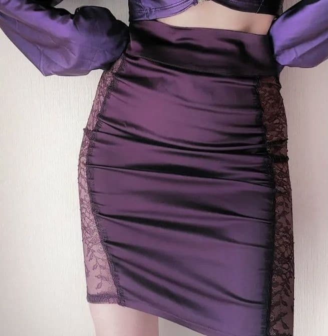 定価29,800円☆メイソンクラス・サテン・レース・ディープパープル