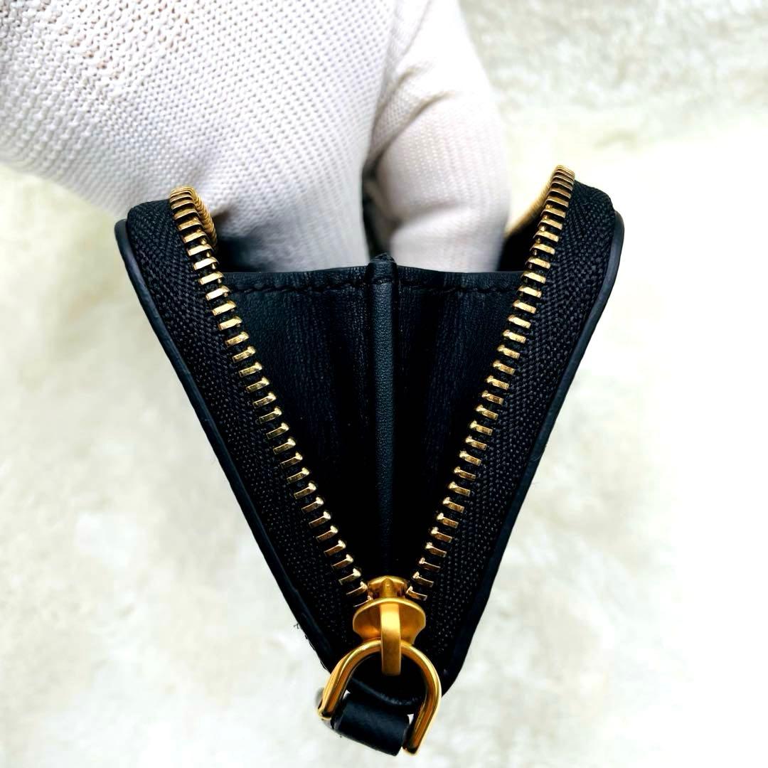 未使用級 バーバリー 財布 ケース ラウンドファスナー ブラック 付属品有