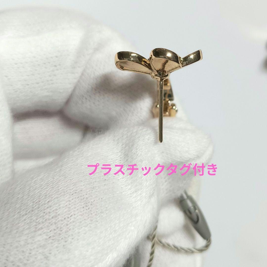 ハイクオリティ 三つ葉ピアス フラワーピアス YG - メルカリ