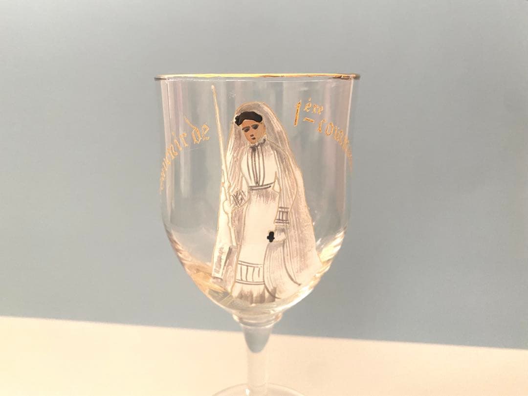 コミュニオングラス　聖体拝領　フランス　アンティーク
