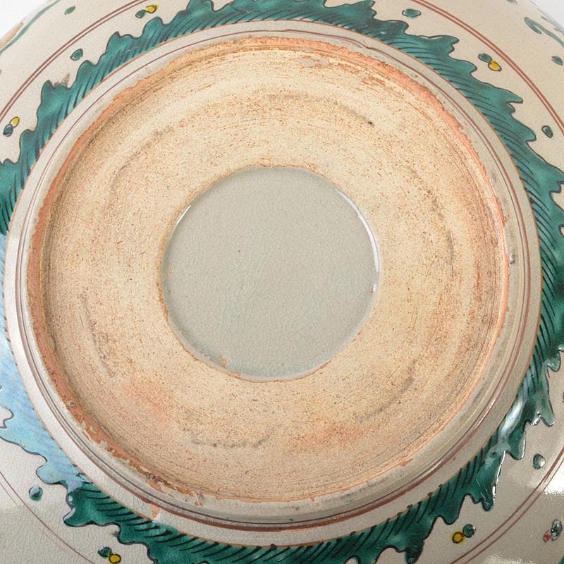 山口県 須佐焼 古須佐 山水花鳥文鉢 幕末ー江戸期 時代箱