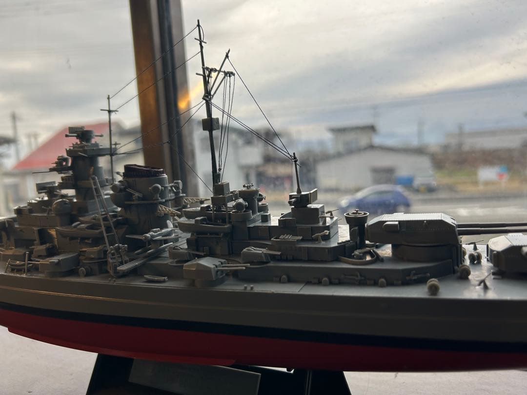 ビスマルク高速戦艦(フッドイギリス艦を一発撃沈)超精密加工800mm(完成品)