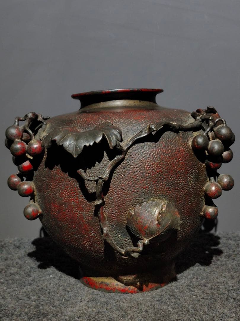 銅製 葡萄罐 花瓶 置物 コレクション