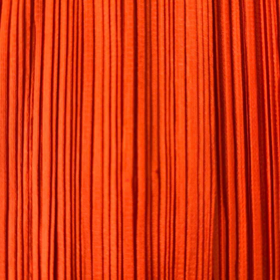 プリーツプリーズ 8分丈ガウチョパンツ オレンジ サイズ4 Pleats