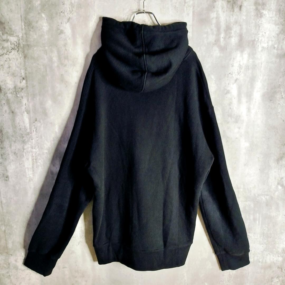 19SS★グッチ オーロラレインボーロゴ インターロッキングG パーカー 黒 L