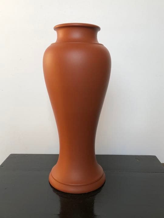 常滑焼 朱泥 花器 名工 都築陶元 双鶴に月