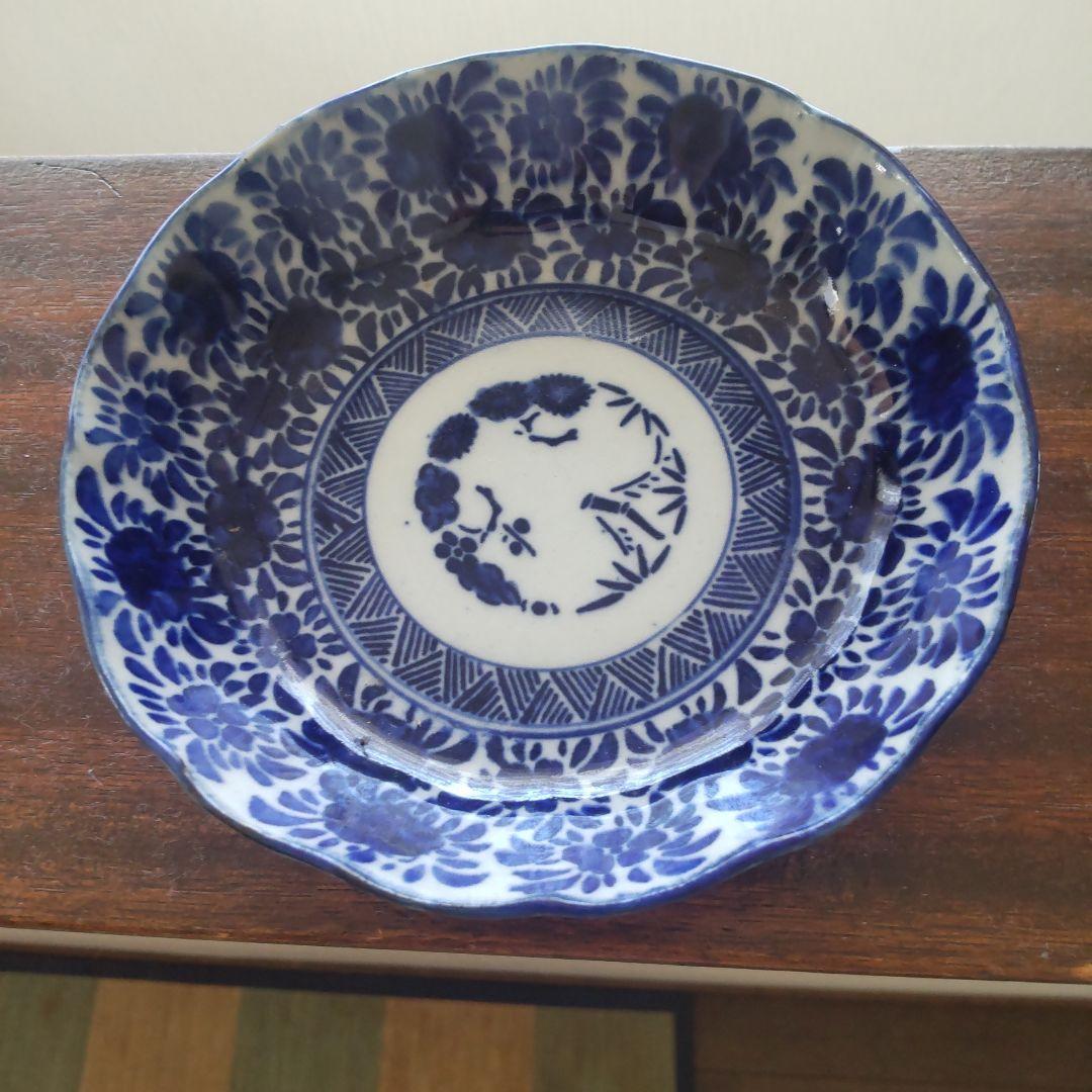 印判　皿　8枚　サイズ　直径１５センチ深さ５センチ　アンティーク物　明治時代以降