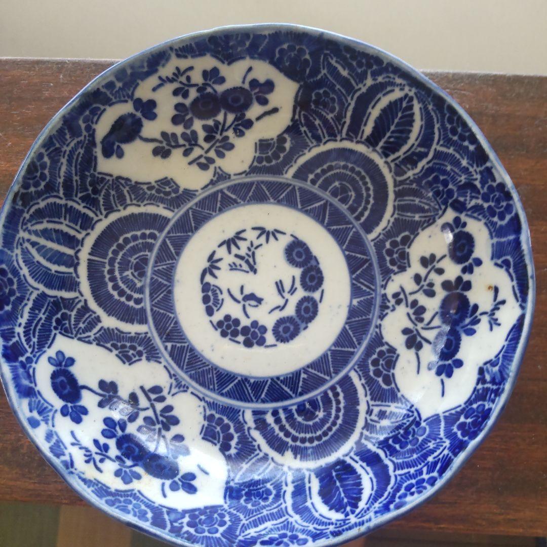 印判　皿　8枚　サイズ　直径１５センチ深さ５センチ　アンティーク物　明治時代以降