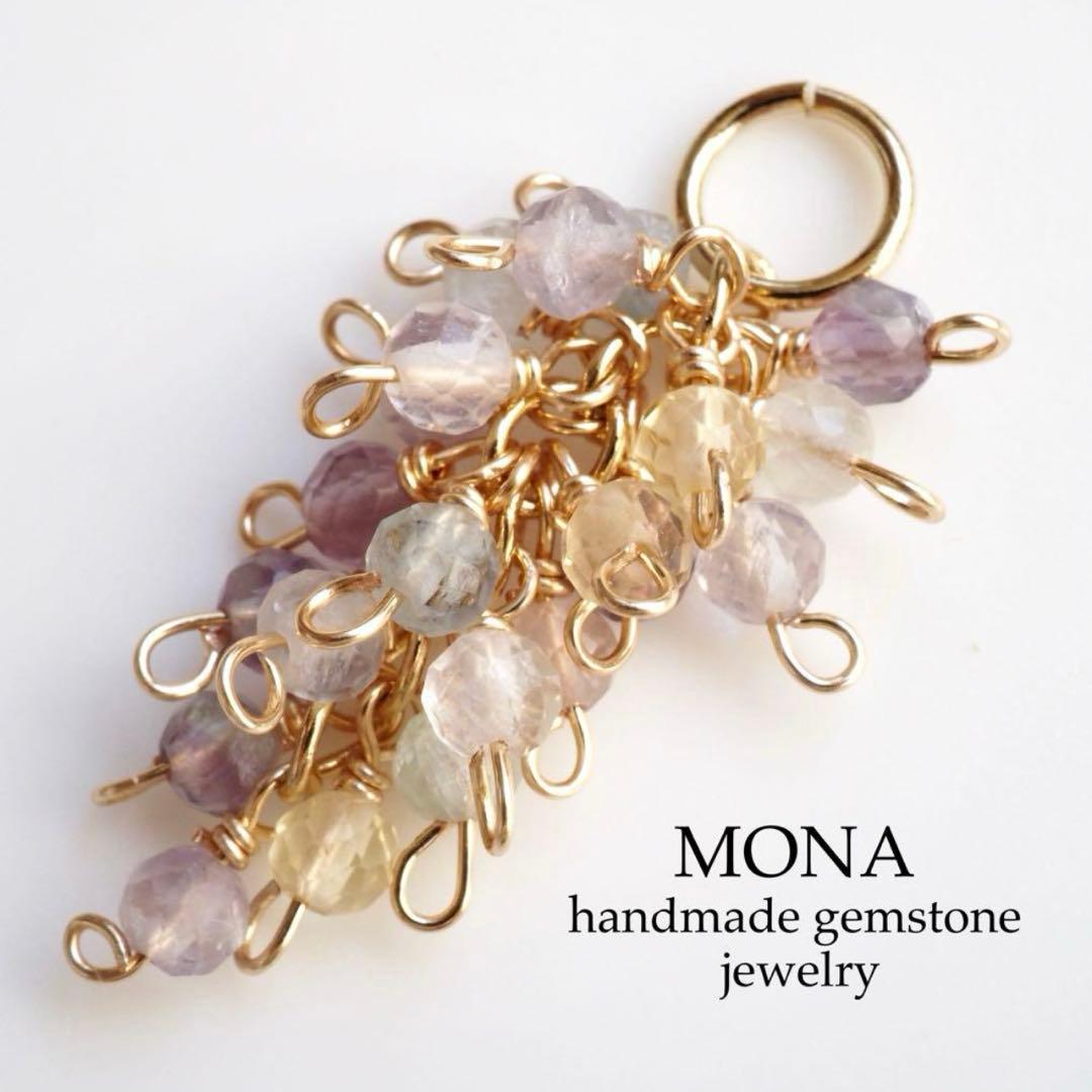 【blue.ks】 クィーンコンクシェルの花弁ネックレストップ