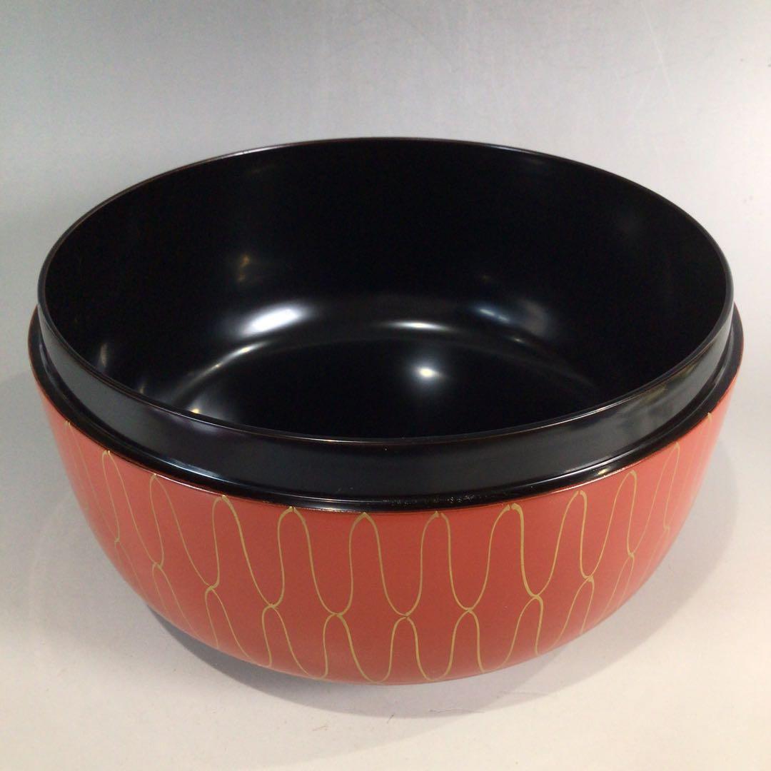 Ｐ３２６　喰籠　『山中塗』『表千家　堀内宗完　書付』『掛子添』『朱網食篭』　共箱