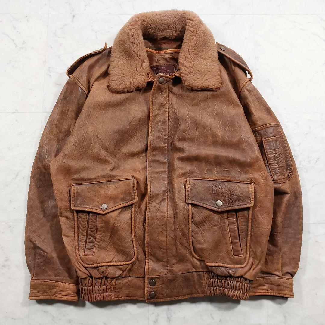 ヴィンテージ G-1 A-2 羊革 レザージャケット LL フライトジャケット