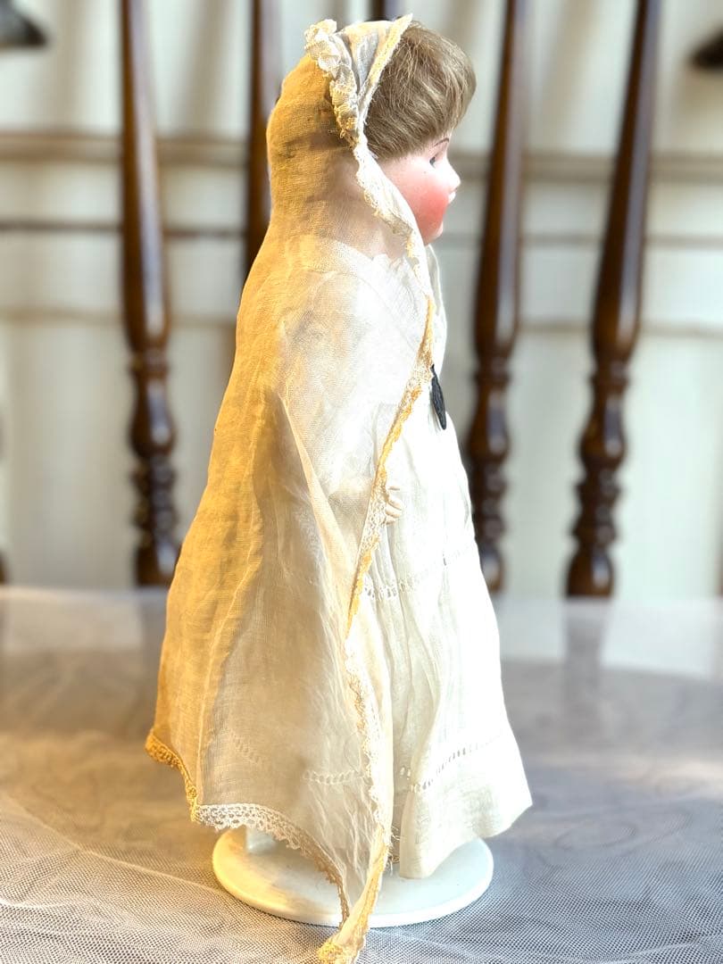 ♡UNIS FRANCE ビスクヘッド コミュニオンドール 初聖体 スタンド付
