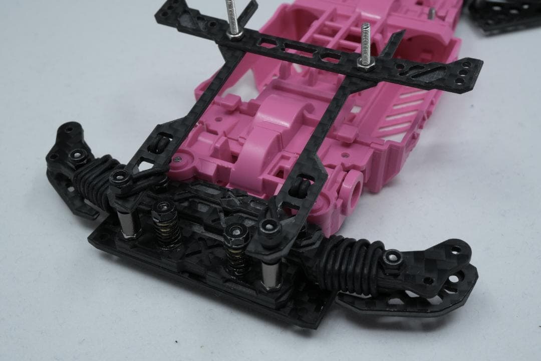 ミニ四駆 CNC精密加工 MSフレキ＋ATアンカーバンパーセット ピンク