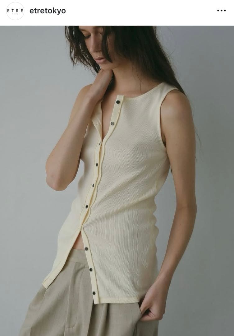 etretokyo エトレトウキョウフロントオープンタンクトップ