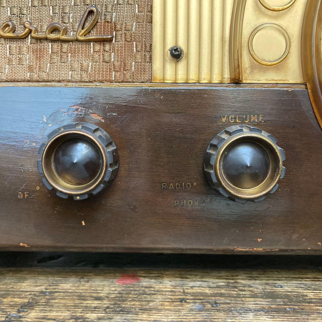 ゼネラル 真空管ラジオ 昭和レトロ アンティーク 木製 スーパーラジオ