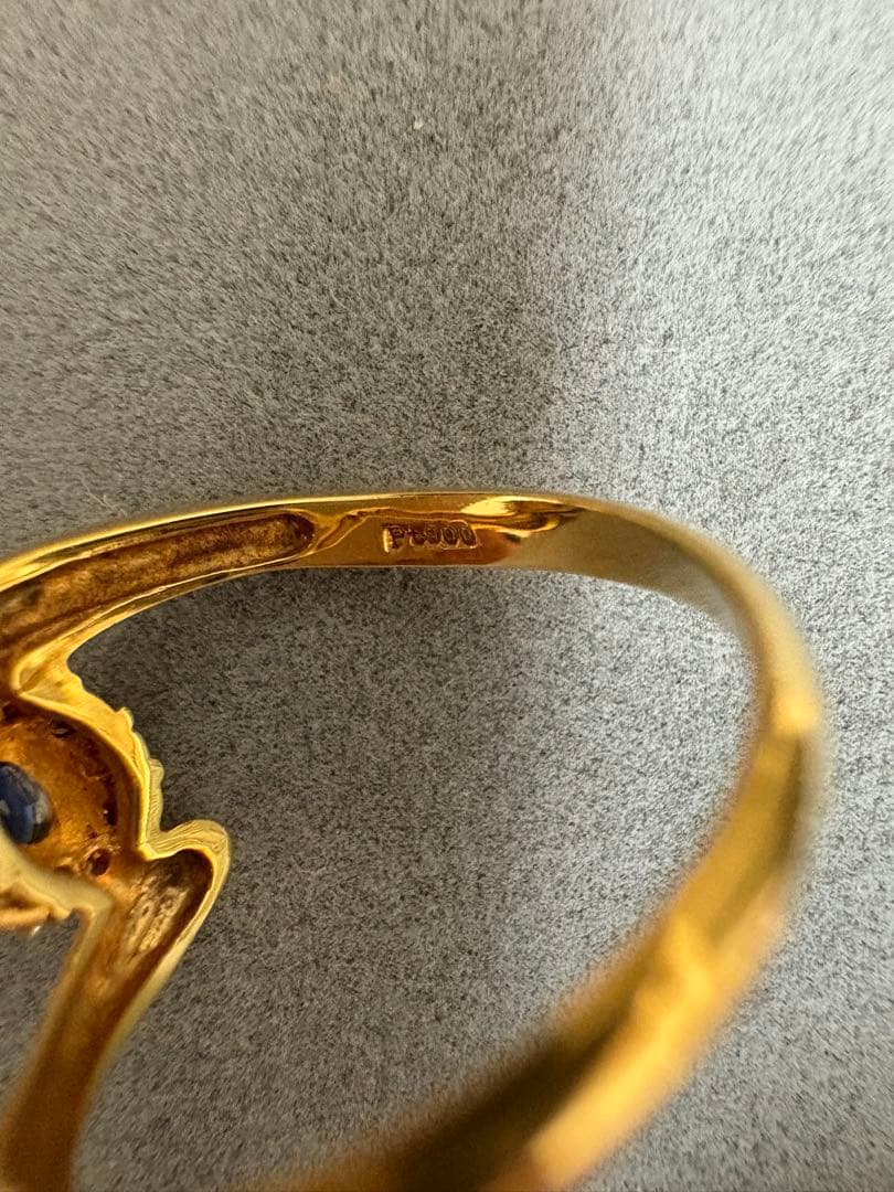 ゴールド サファイア リング