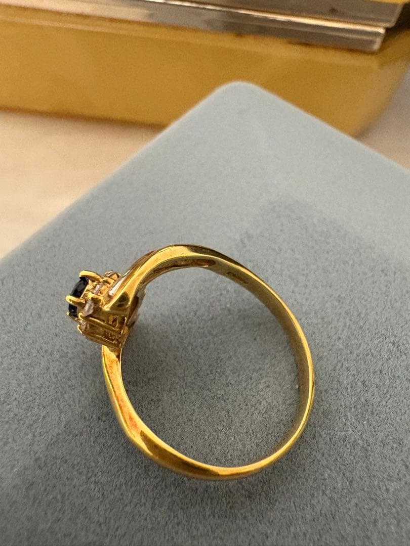 ゴールド サファイア リング