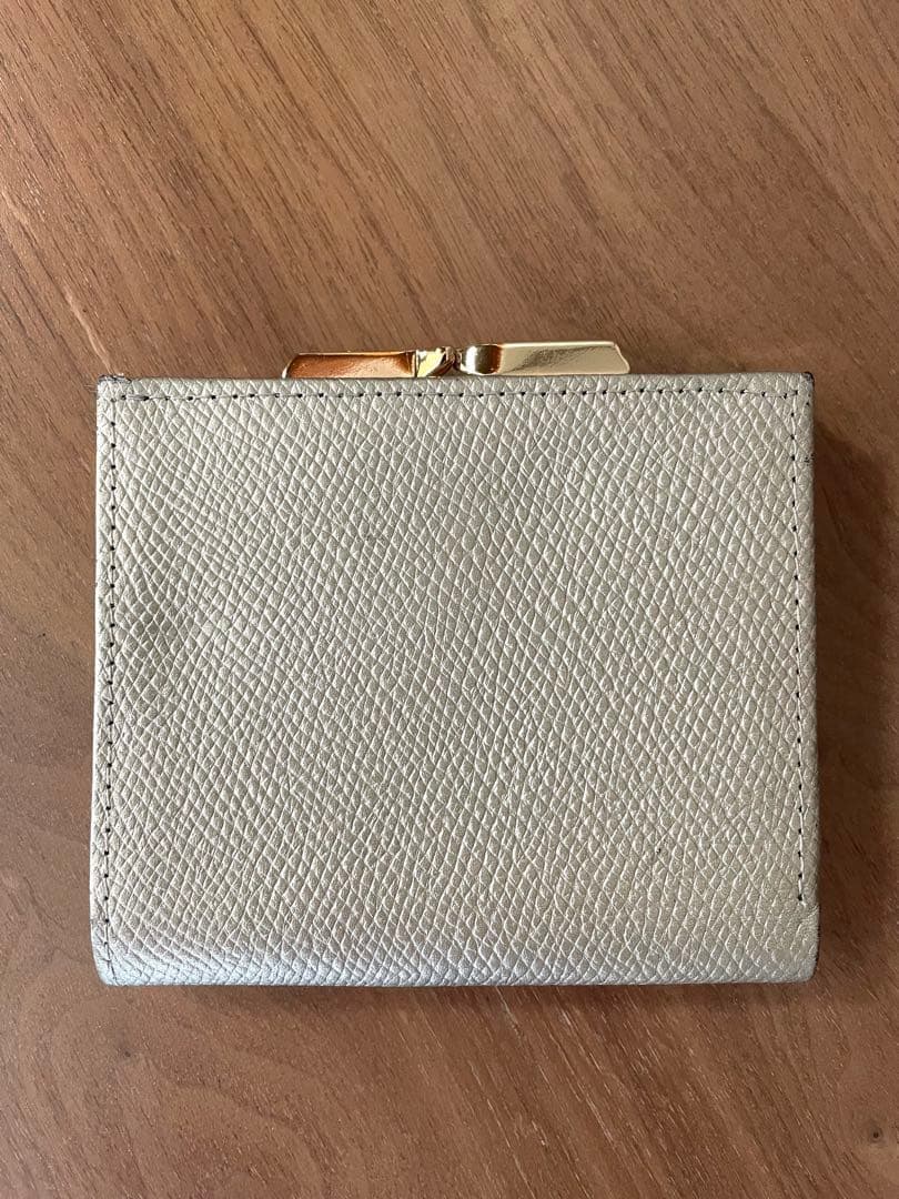 皇居 二つ折り財布 がま口 シルバー - メルカリ