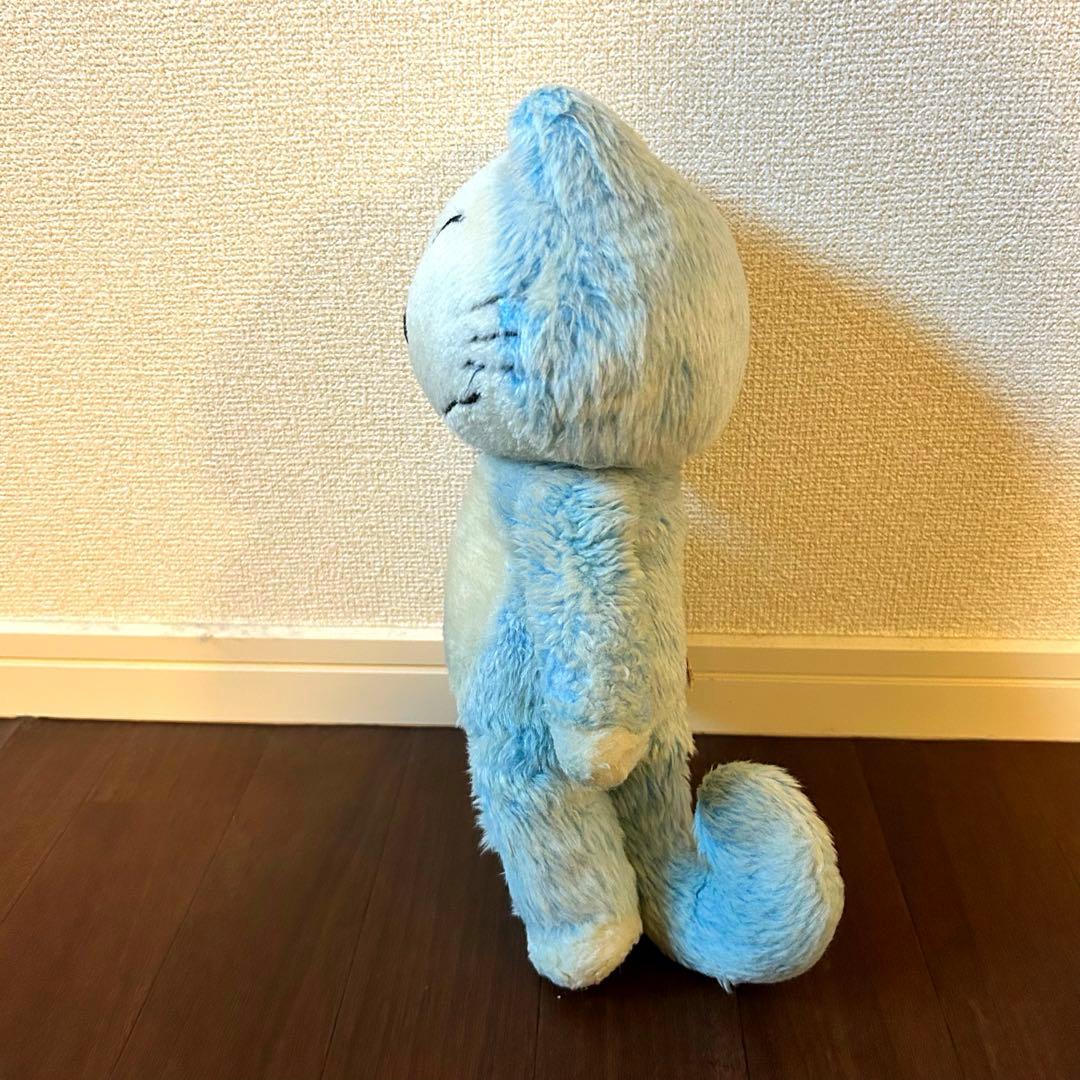 セキグチ　11ぴきのねこ　ぬいぐるみ　ブルー毛足の長いタイプ　馬場のぼる　人形