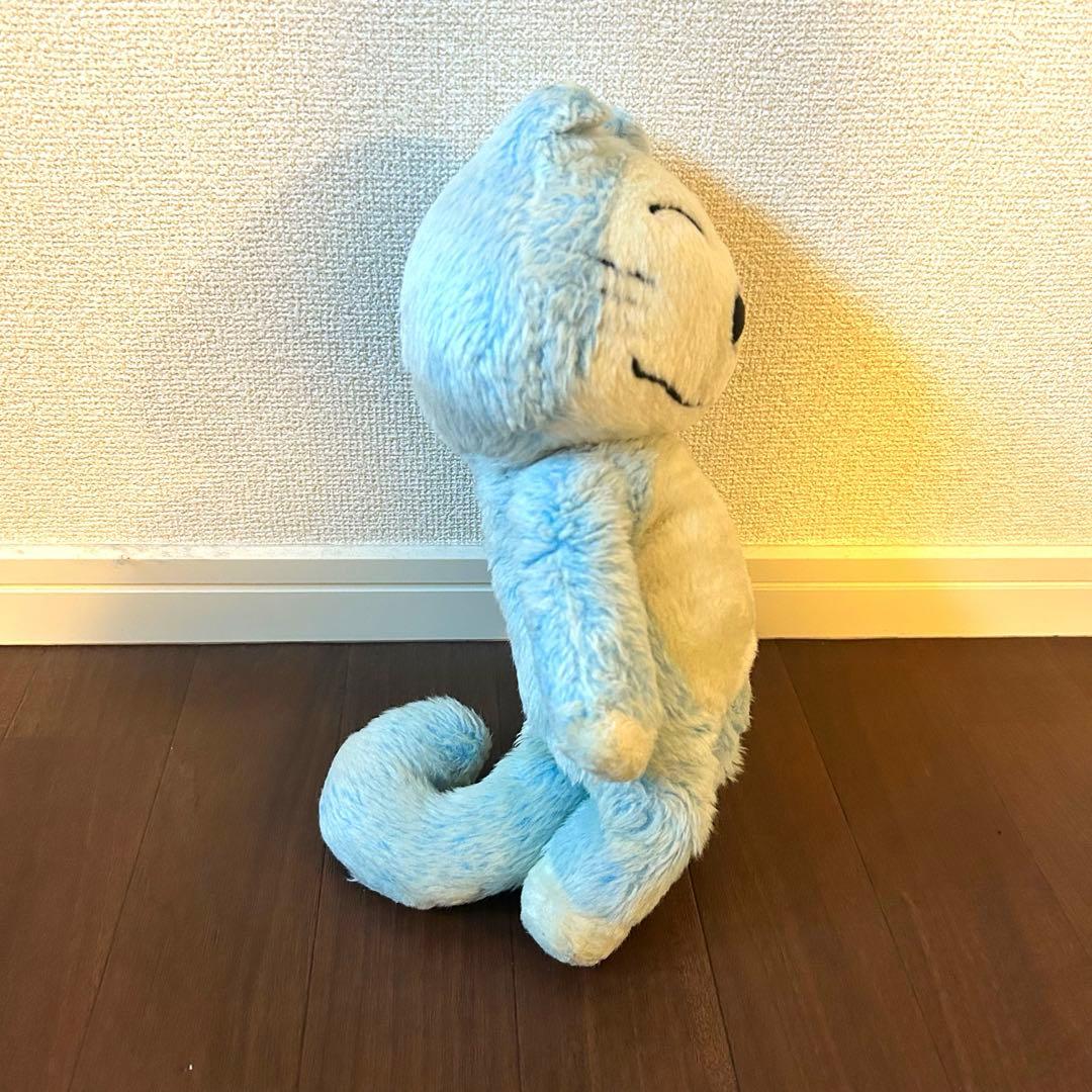 セキグチ　11ぴきのねこ　ぬいぐるみ　ブルー毛足の長いタイプ　馬場のぼる　人形