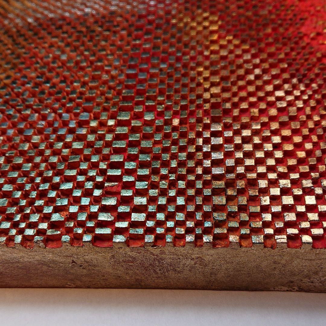 日本画/堤進の小品です。「相転移/そうてんい 時空の織り物#5」S0