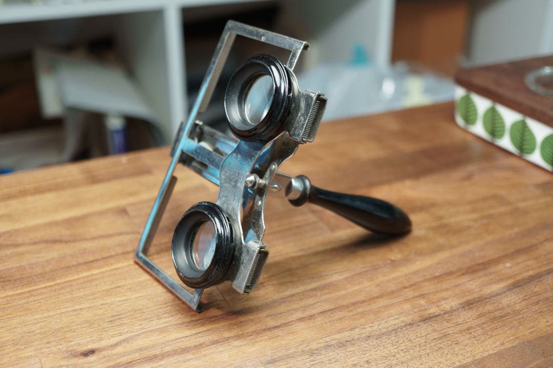 アンティークステレオビューワー フランス ステレオ写真 ガラス乾板