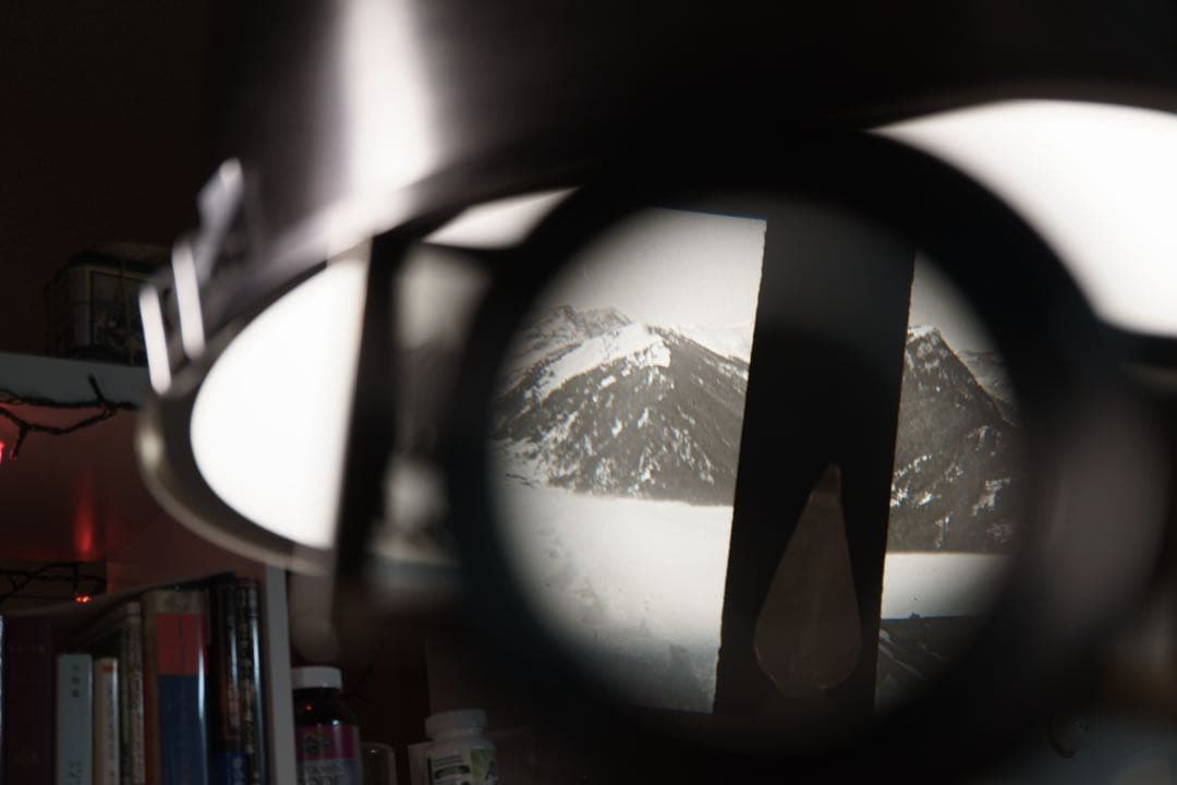 アンティークステレオビューワー フランス ステレオ写真 ガラス乾板