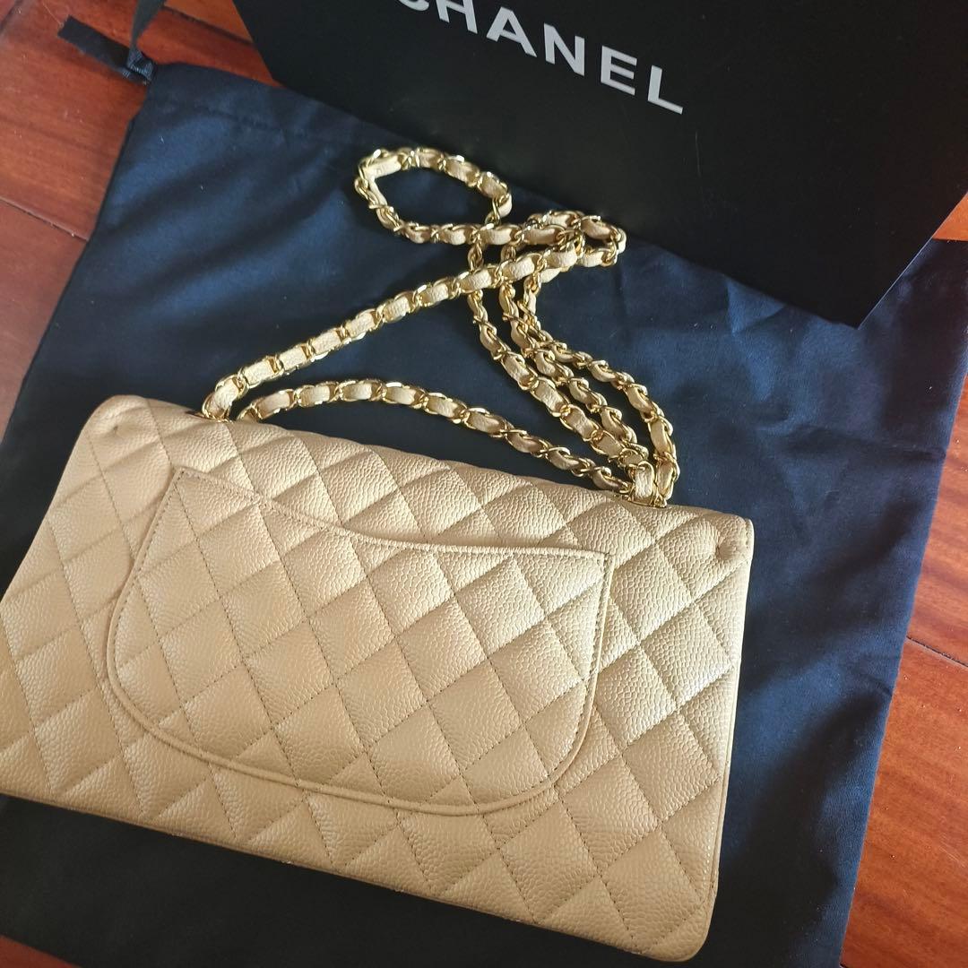 即日発送 ゴールド キルティングショルダーバッグ