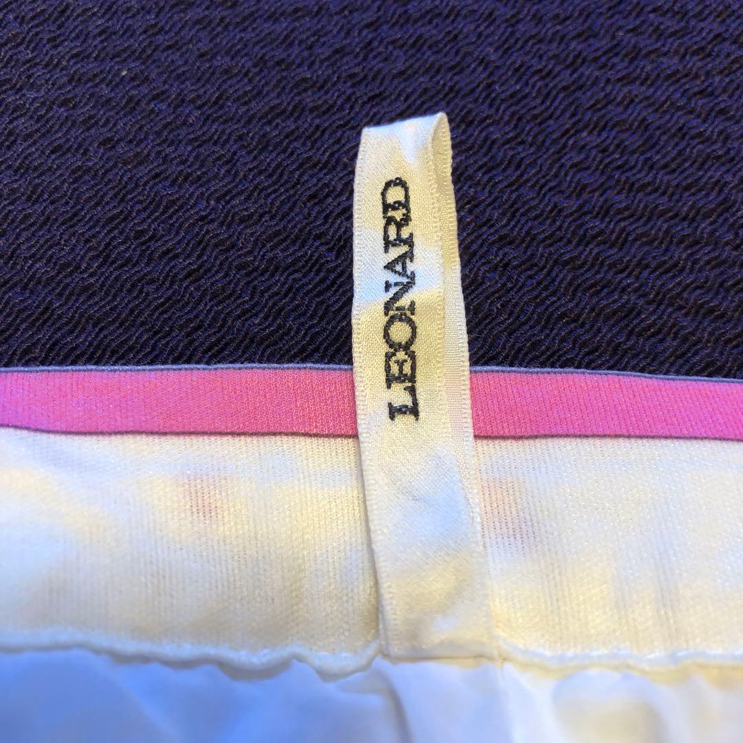 [LEONARD]レオナールスカート白地に花柄L クリーニング済