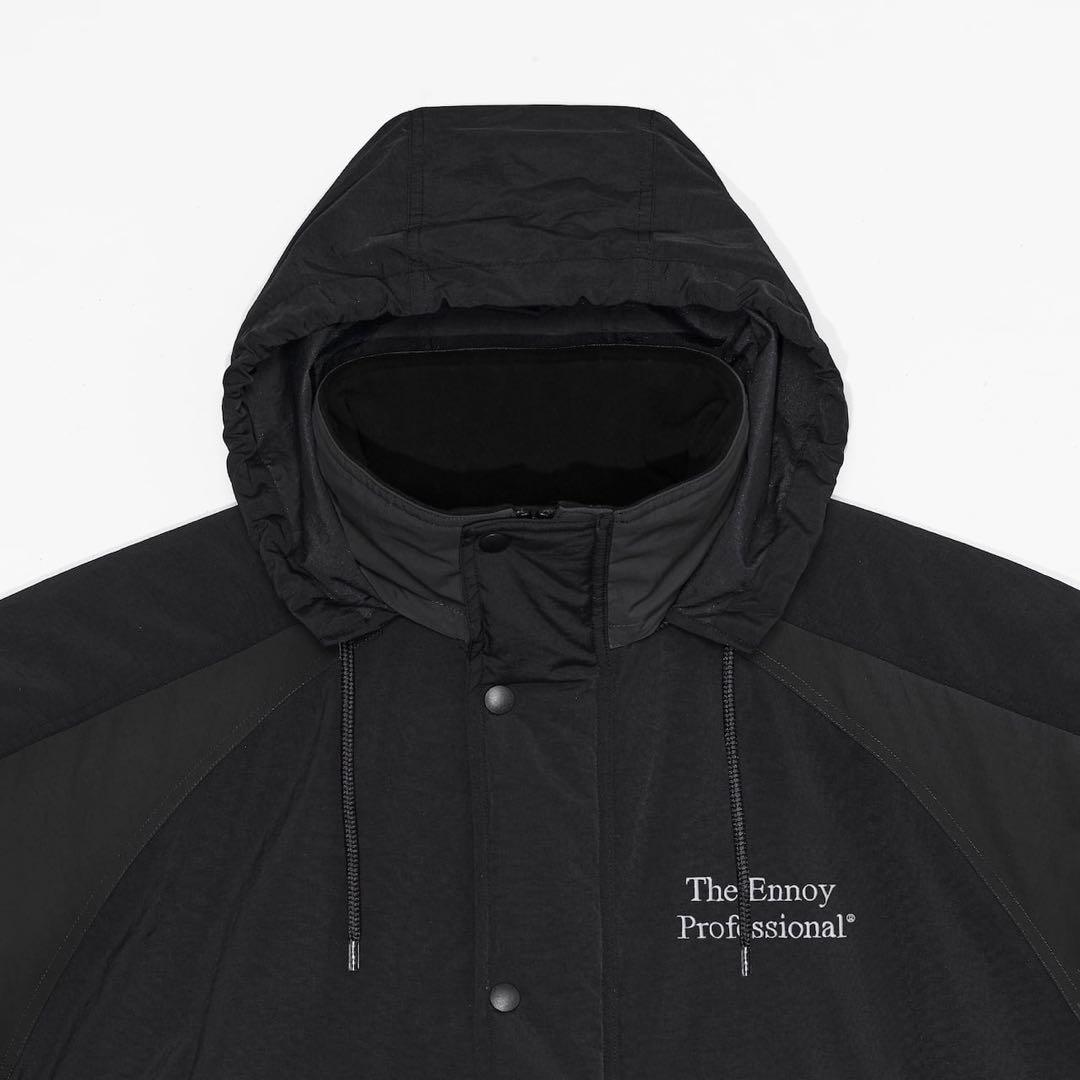 ENNOY PADDED NYLON BENCH COAT ブラック L