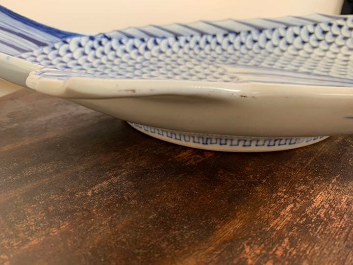 珍品」大明萬暦年製 魚型 大皿 骨董