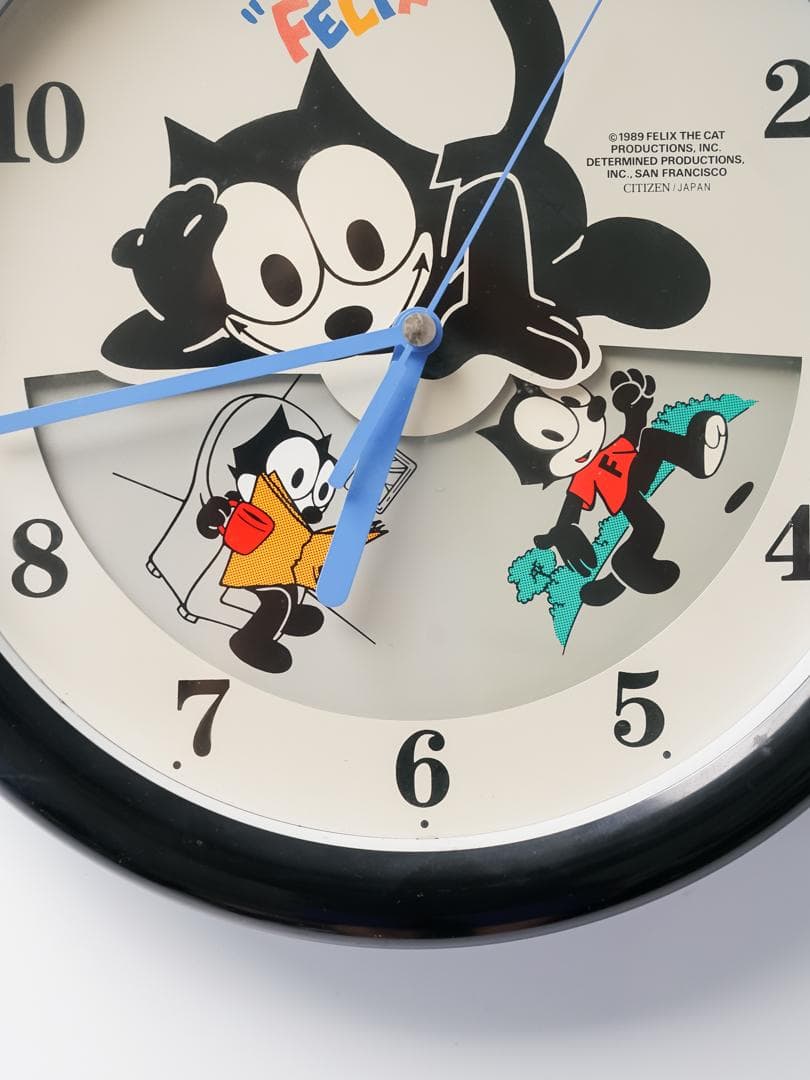 80's \"Felix the Cat\" グラフィッククロック ポストモダン