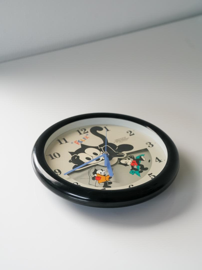 80's \"Felix the Cat\" グラフィッククロック ポストモダン