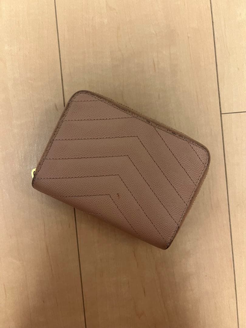 Yves Saint Laurent ベージュ 二つ折り財布