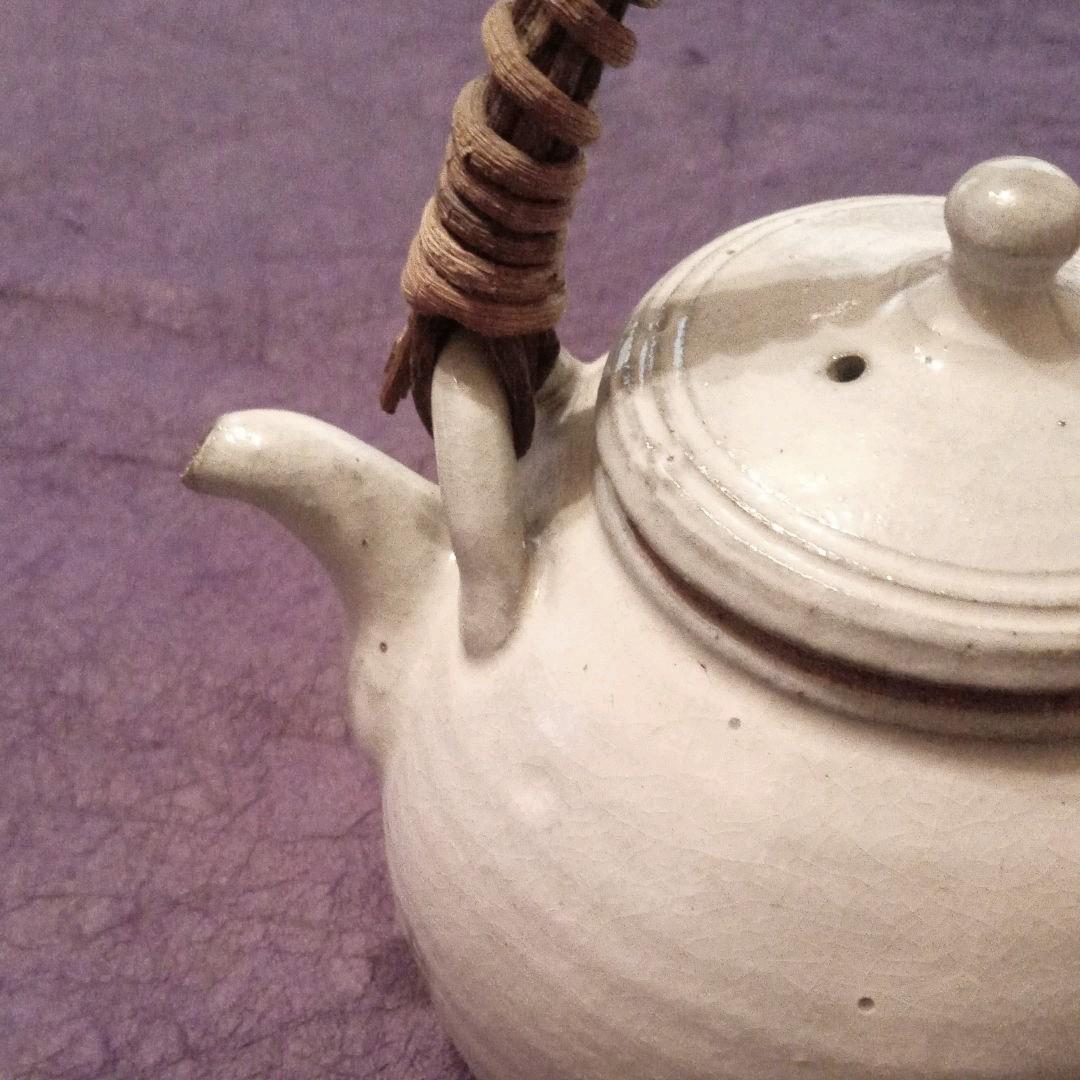 信楽焼 穴窯 粉引土瓶