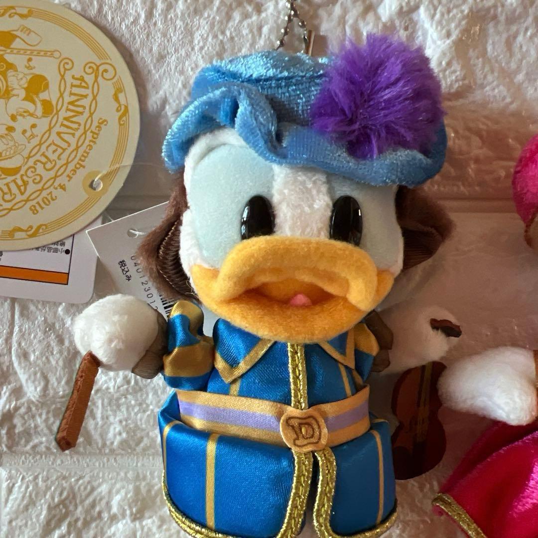 ディズニーシー17周年 ドナルドダック デイジーダックぬいぐるみバッジ