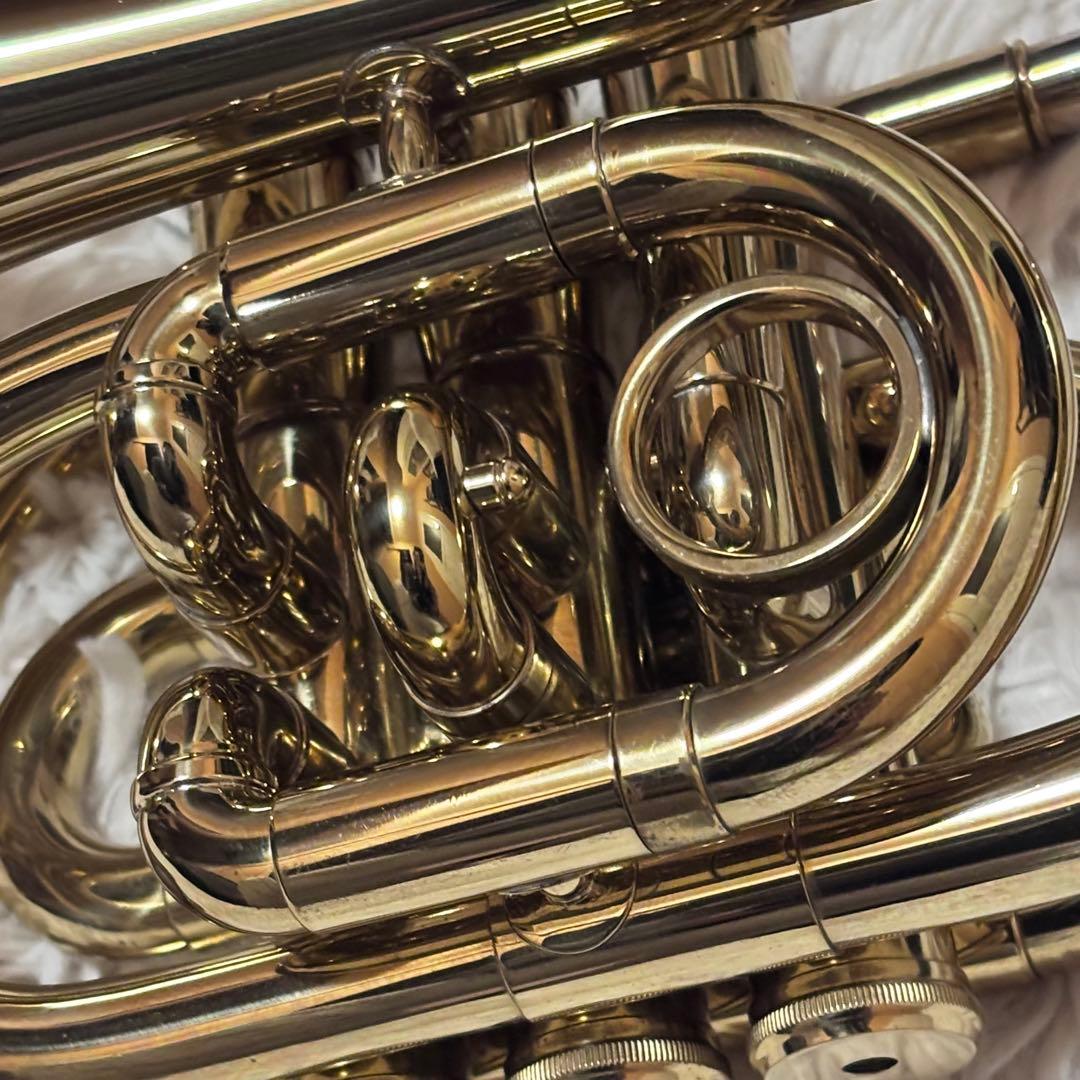 ポケットトランペット MPT100L Minerva ケース付き 金色 ラッカー
