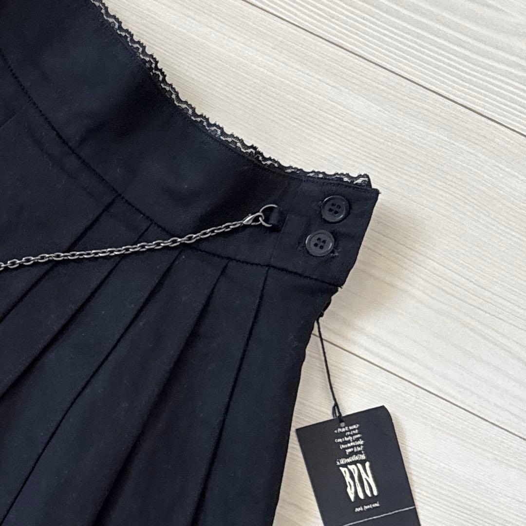 【新品】ブラックピースナウ BPN クロスチェーン付き裾レーススカート M