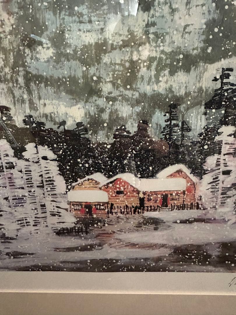 チャンプー 張歩 リトグラフ 中国人画家・張歩「冬」61/￼200