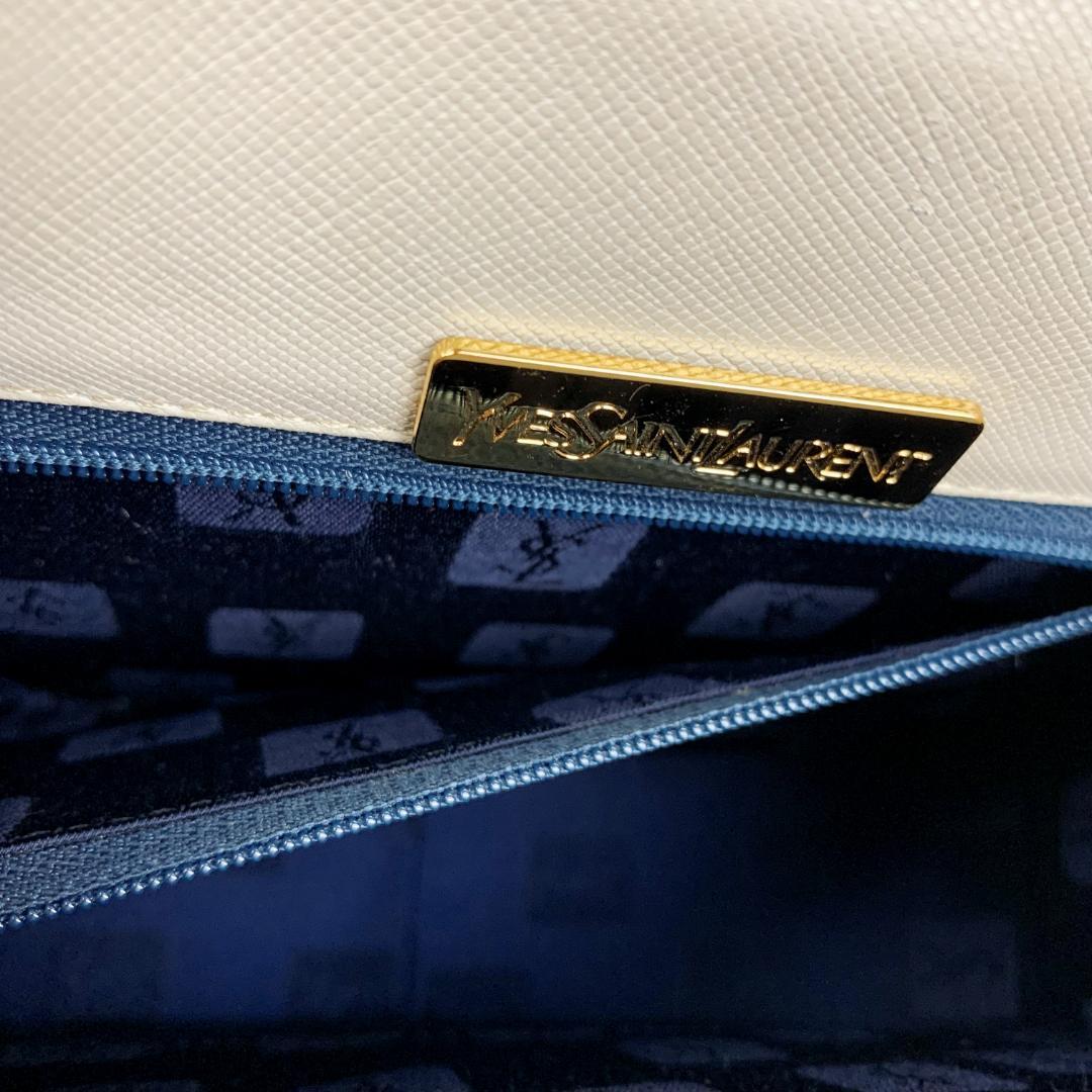 YSL ホワイト　ポシェット